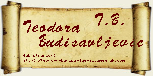 Teodora Budisavljević vizit kartica